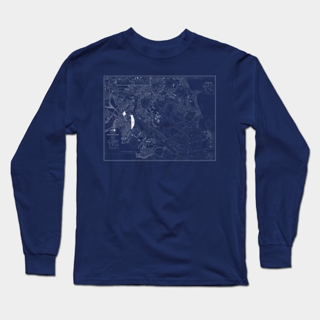 Boston Harbor, MA - Nautical Chart Long Sleeve T-Shirt by pscof42